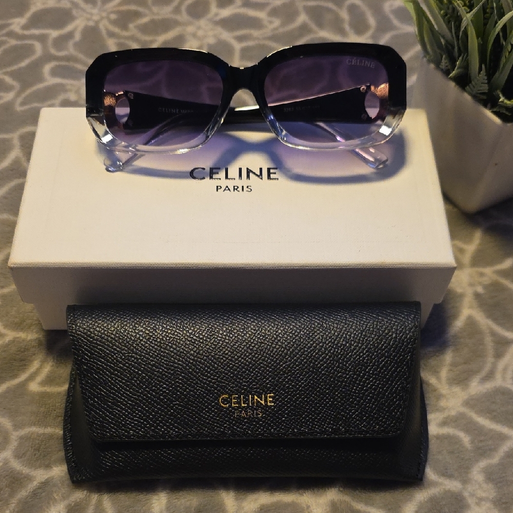 New Celine Black and Purple Sunglasses